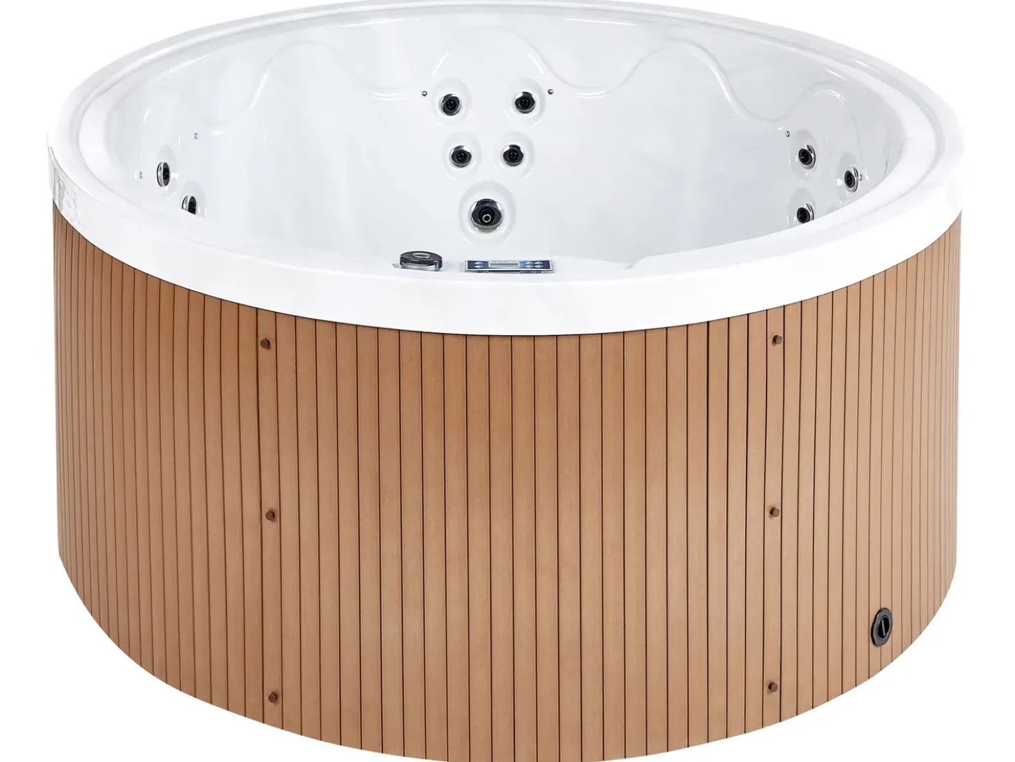 Vasca idromassaggio da esterno con LED MARFIL Marrone