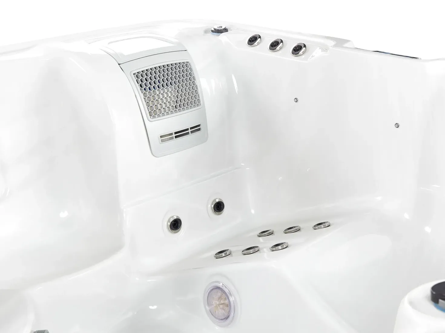 Vasca idromassaggio da esterno con LED CALIMA Bianco