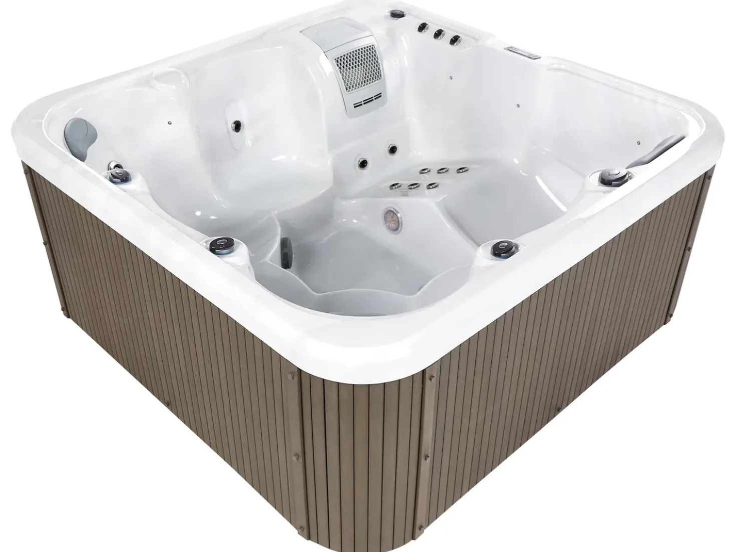 Vasca idromassaggio da esterno con LED CALIMA Bianco