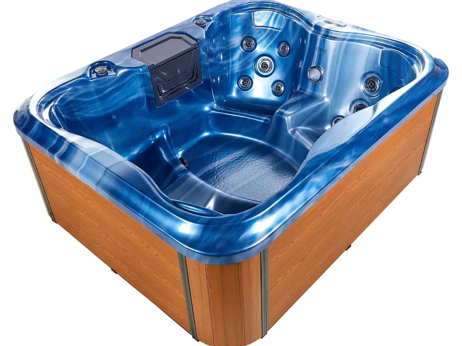 Vasca idromassaggio da esterno con LED ARCELIA Blu