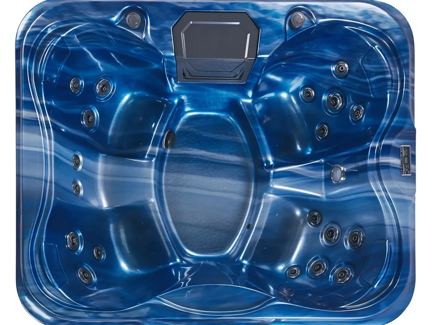 Vasca idromassaggio da esterno con LED ARCELIA Blu