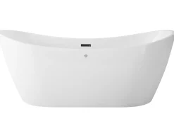 Vasca idromassaggio freestanding con LED ANTIGUA 168 x 80 cm Bianco