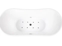Vasca idromassaggio freestanding con LED ANTIGUA 168 x 80 cm Bianco