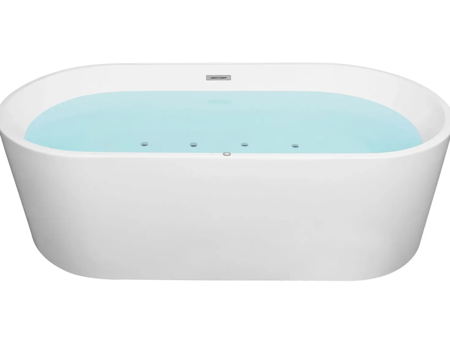 Vasca idromassaggio freestanding con LED HAVANA 170 x 80 cm Bianco