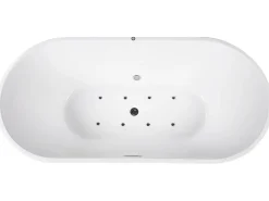 Vasca idromassaggio freestanding con LED HAVANA 170 x 80 cm Bianco