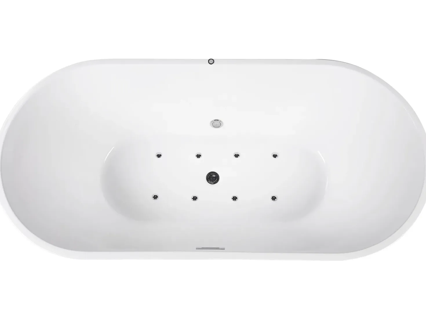 Vasca idromassaggio freestanding con LED HAVANA 170 x 80 cm Bianco