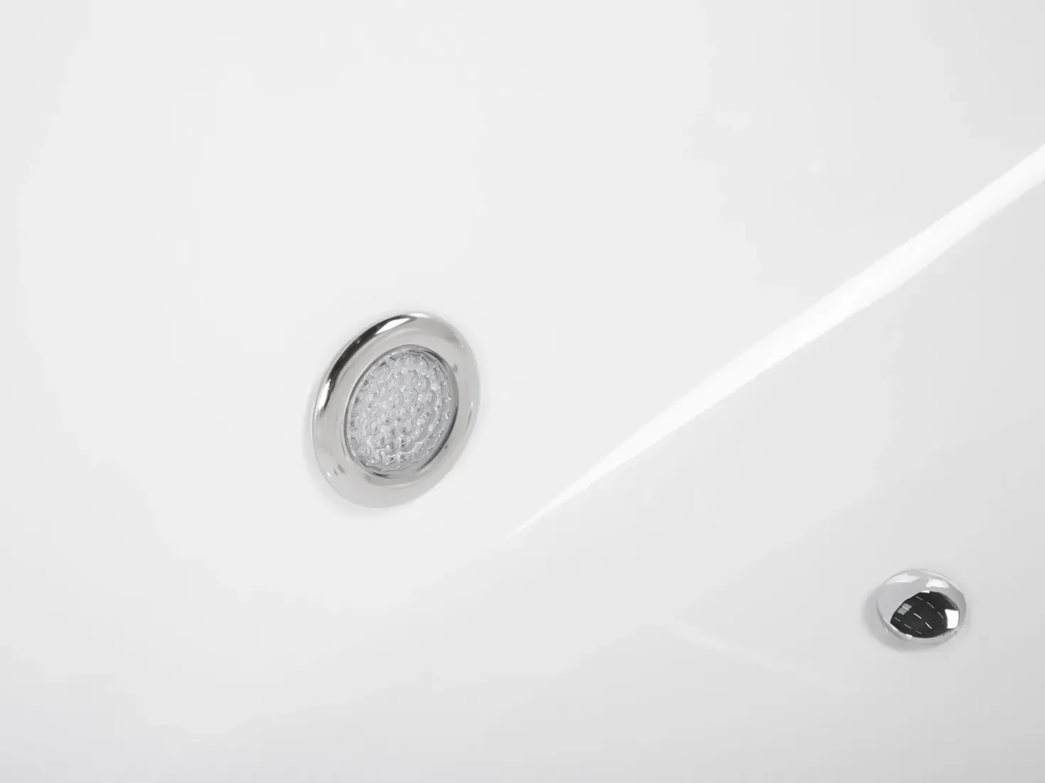 Vasca idromassaggio freestanding con LED HAVANA 170 x 80 cm Bianco