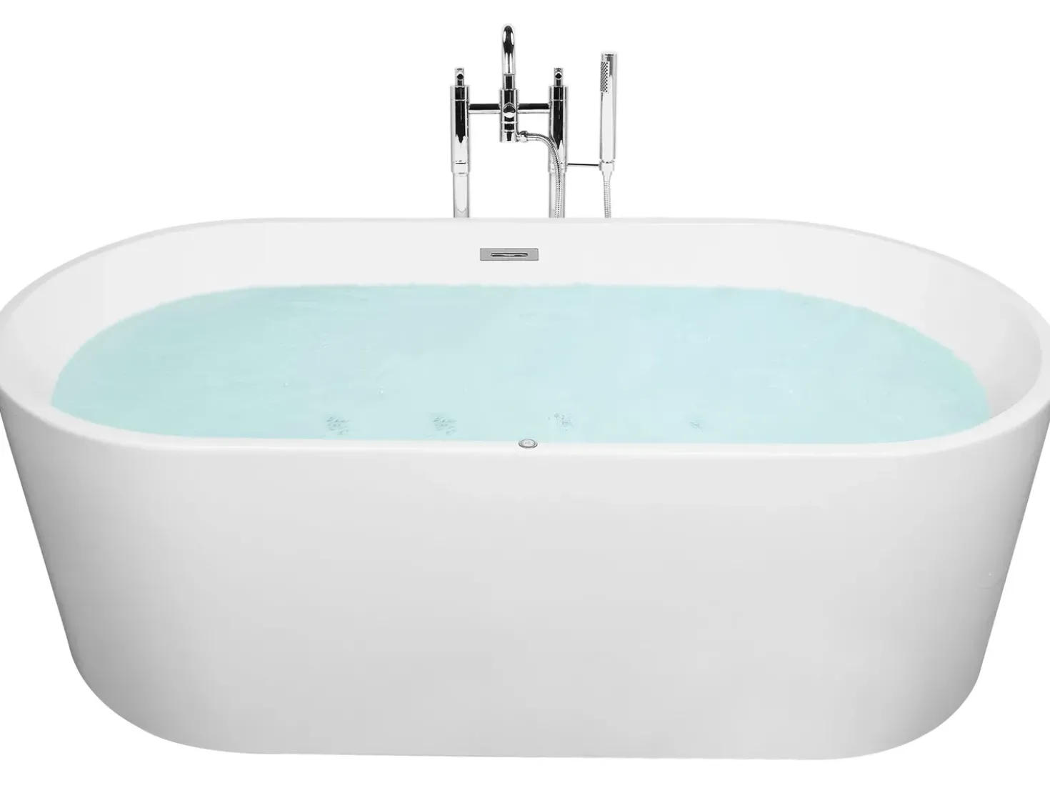 Vasca idromassaggio freestanding con LED HAVANA 170 x 80 cm Bianco