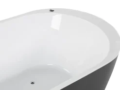 Vasca idromassaggio freestanding con LED NEVIS 170 x 80 cm Nero