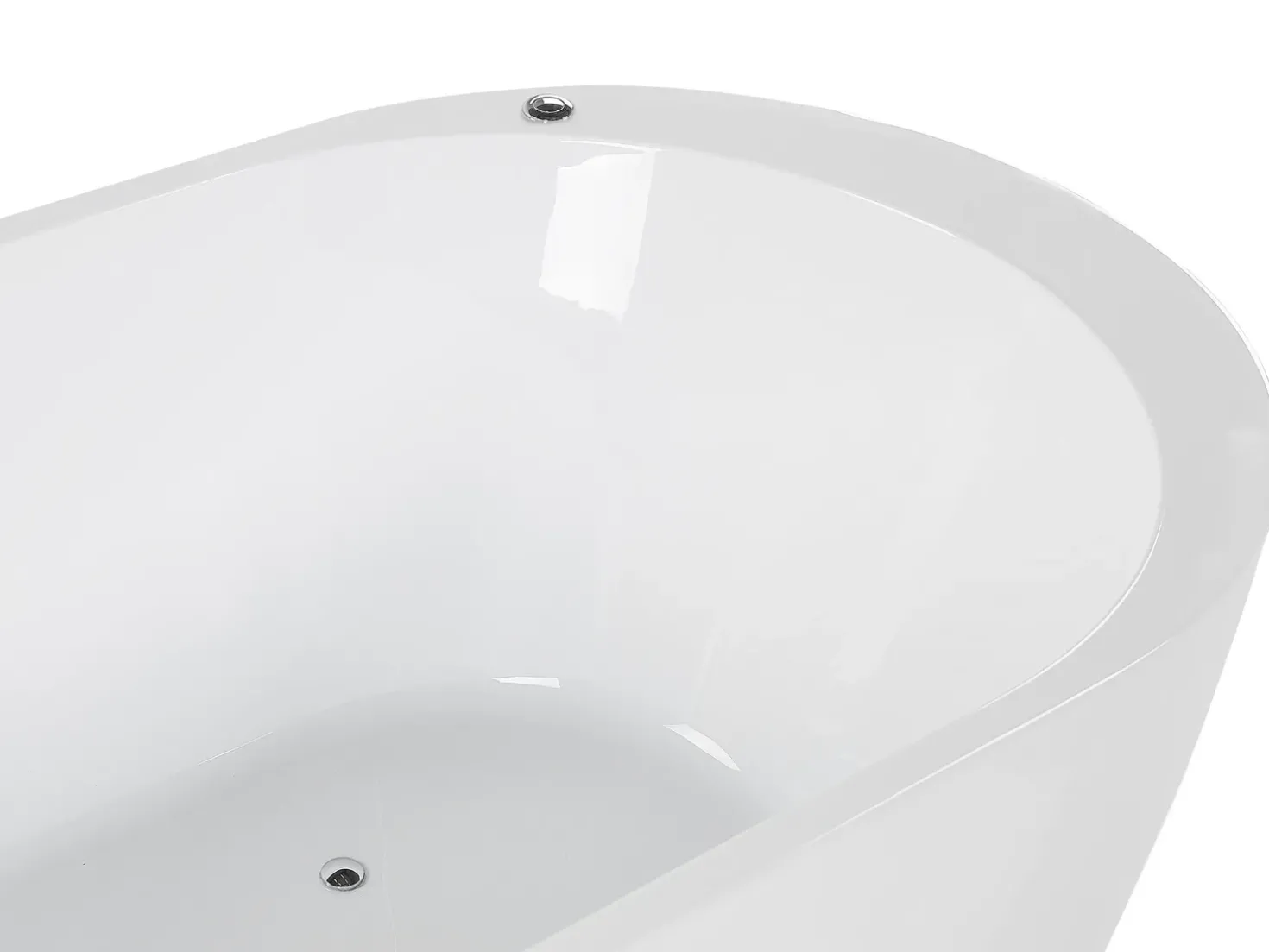 Vasca idromassaggio freestanding con LED NEVIS 170 x 80 cm Bianco