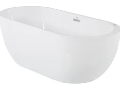 Vasca idromassaggio freestanding con LED NEVIS 170 x 80 cm Bianco