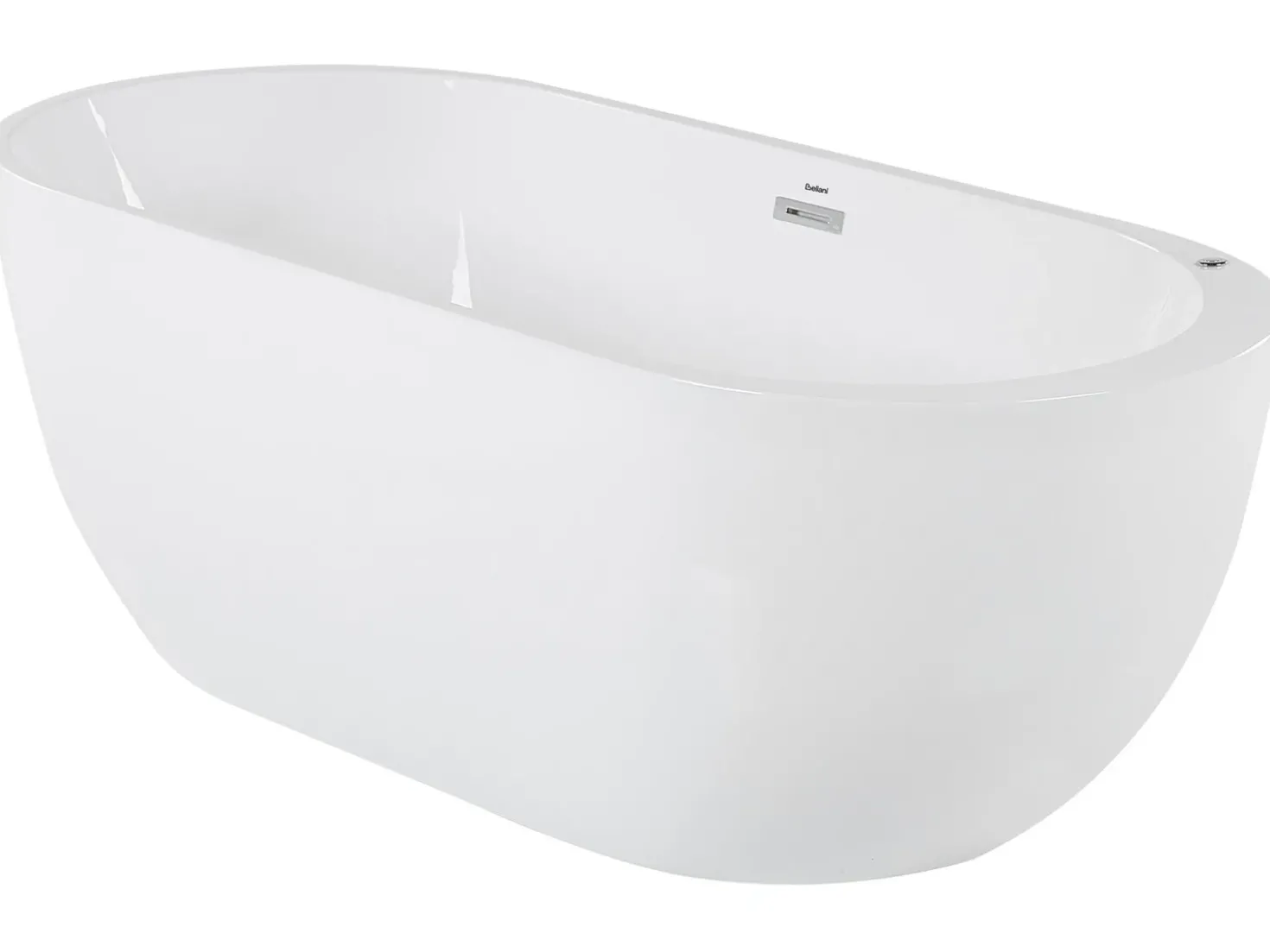 Vasca idromassaggio freestanding con LED NEVIS 170 x 80 cm Bianco