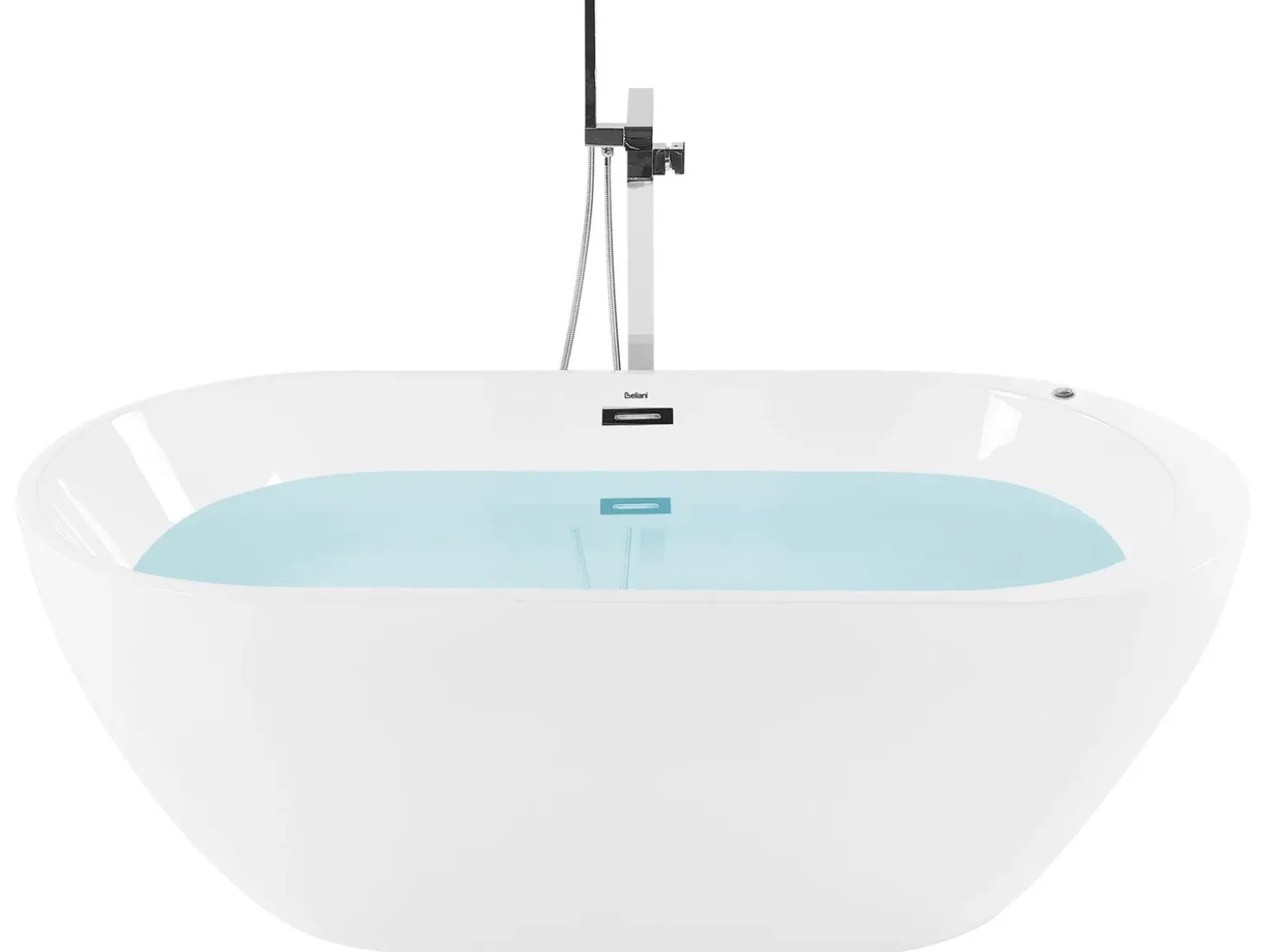 Vasca idromassaggio freestanding con LED NEVIS 170 x 80 cm Bianco