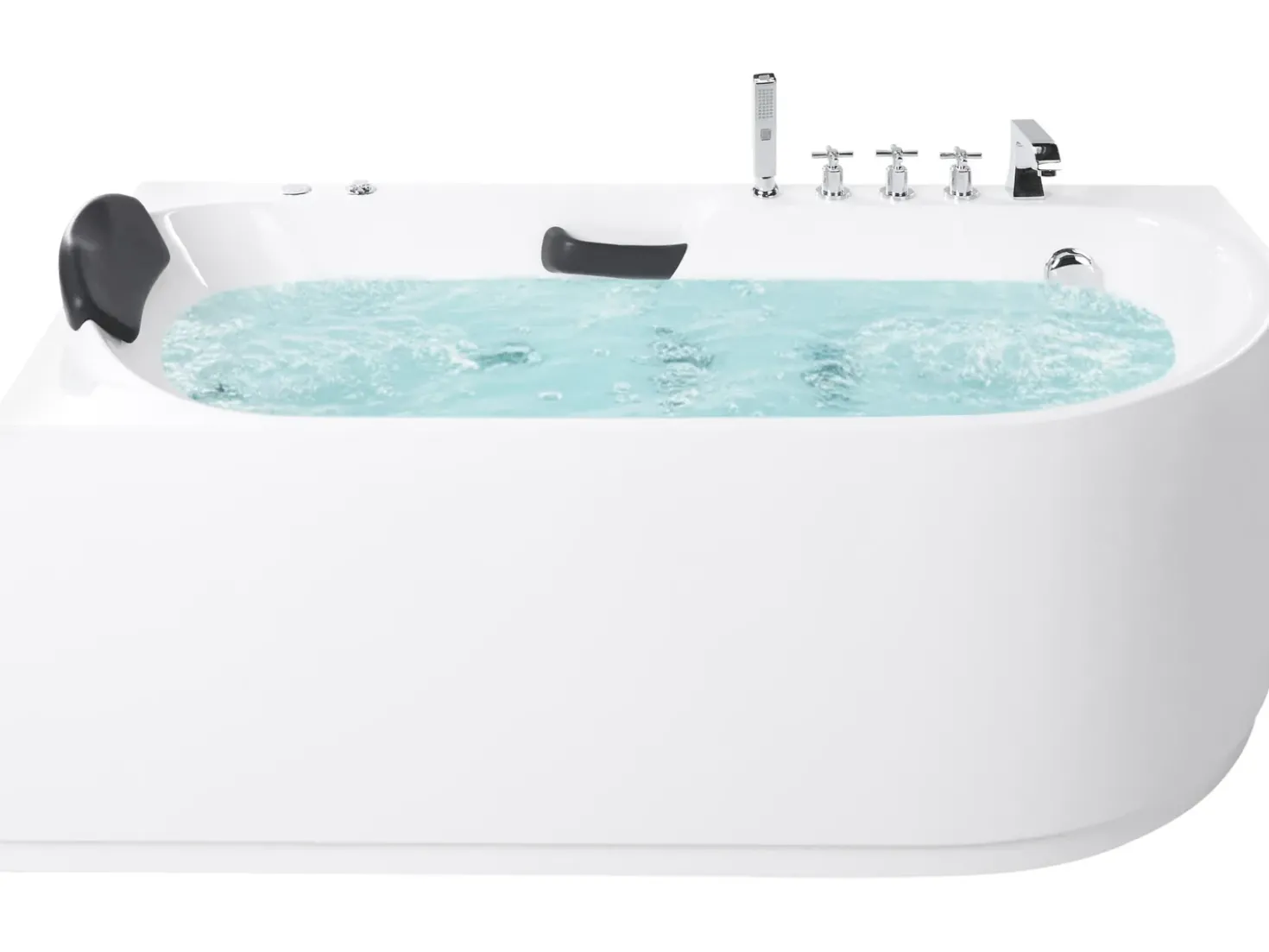 Vasca idromassaggio SAYULA Lato destro 170 x 80 cm Bianco
