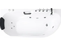 Vasca idromassaggio SAYULA Lato destro 170 x 80 cm Bianco