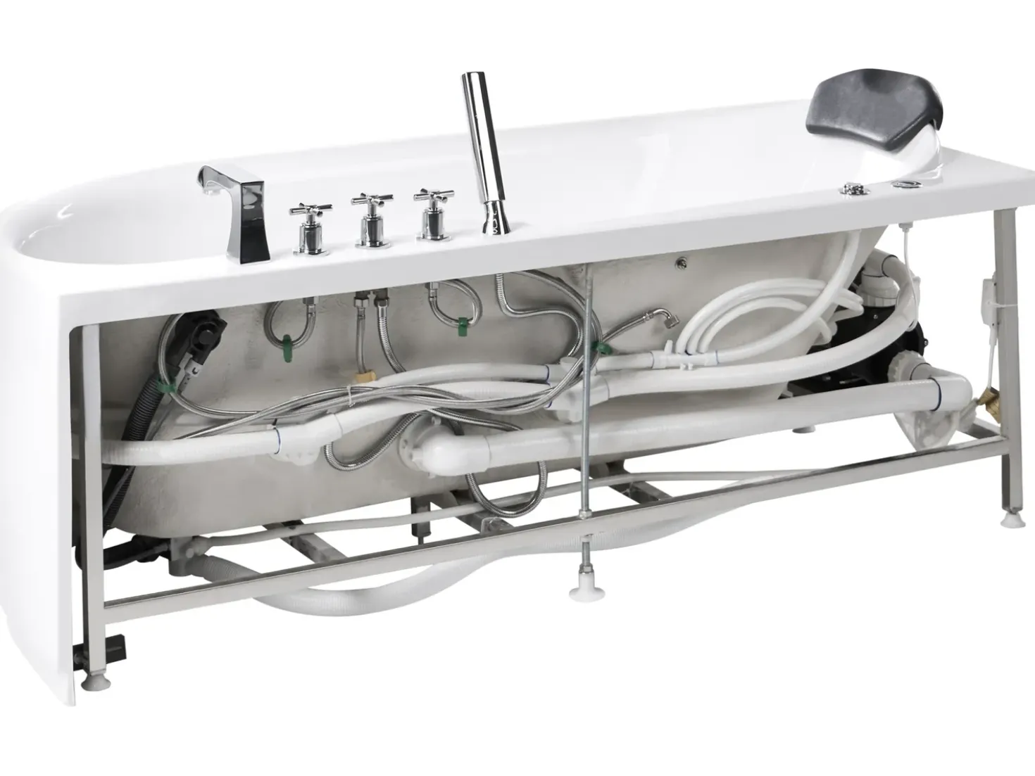 Vasca idromassaggio SAYULA Lato destro 170 x 80 cm Bianco