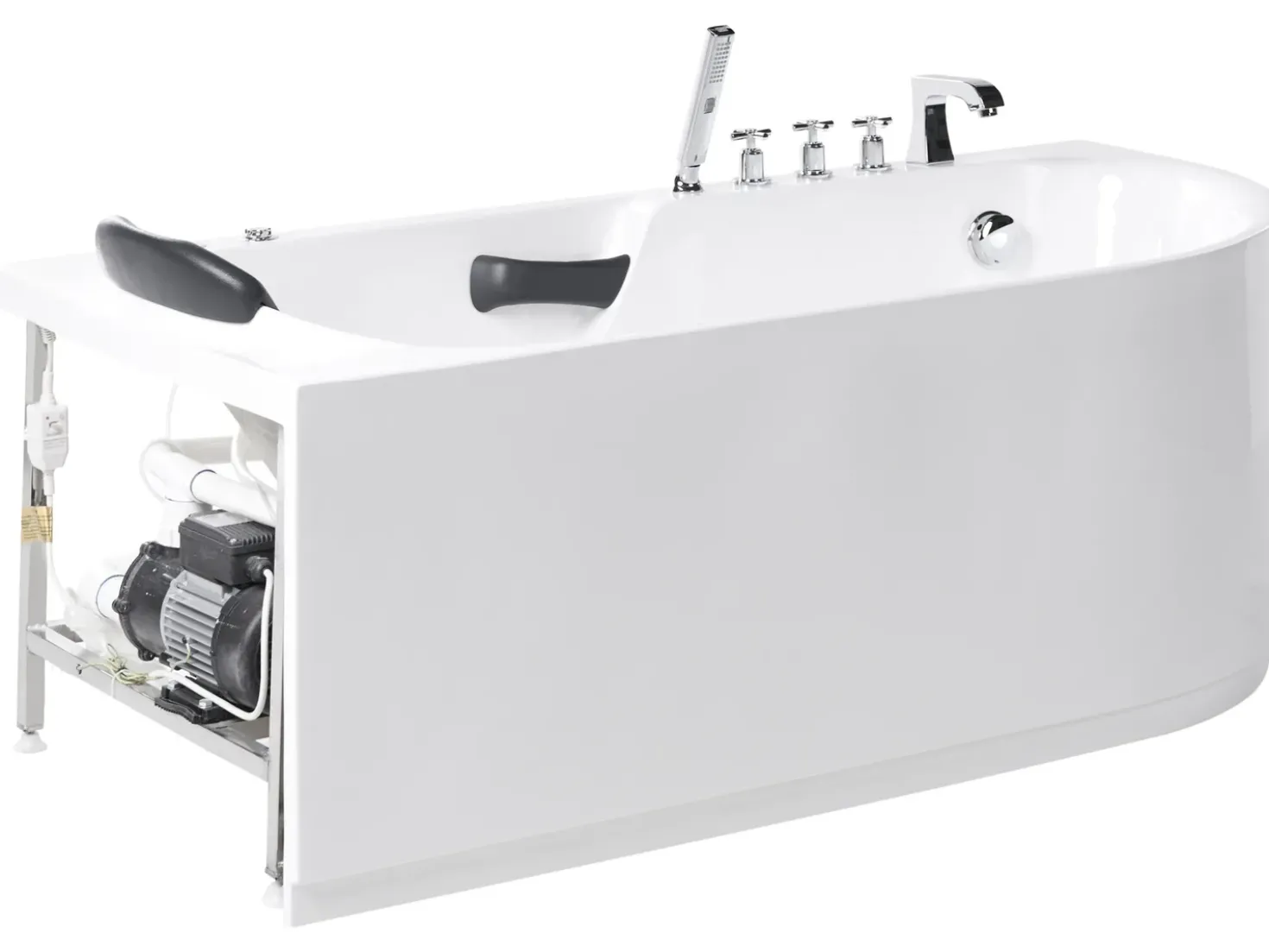 Vasca idromassaggio SAYULA Lato destro 170 x 80 cm Bianco