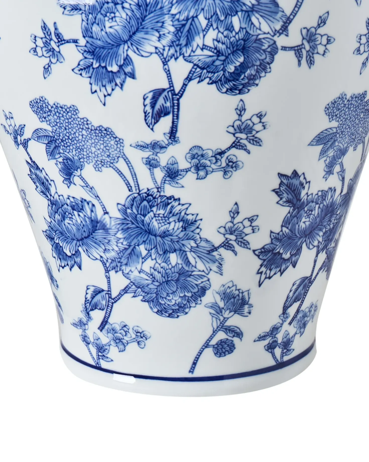 Vaso con coperchio ALFARO Porcellana 46 cm Bianco/Blu