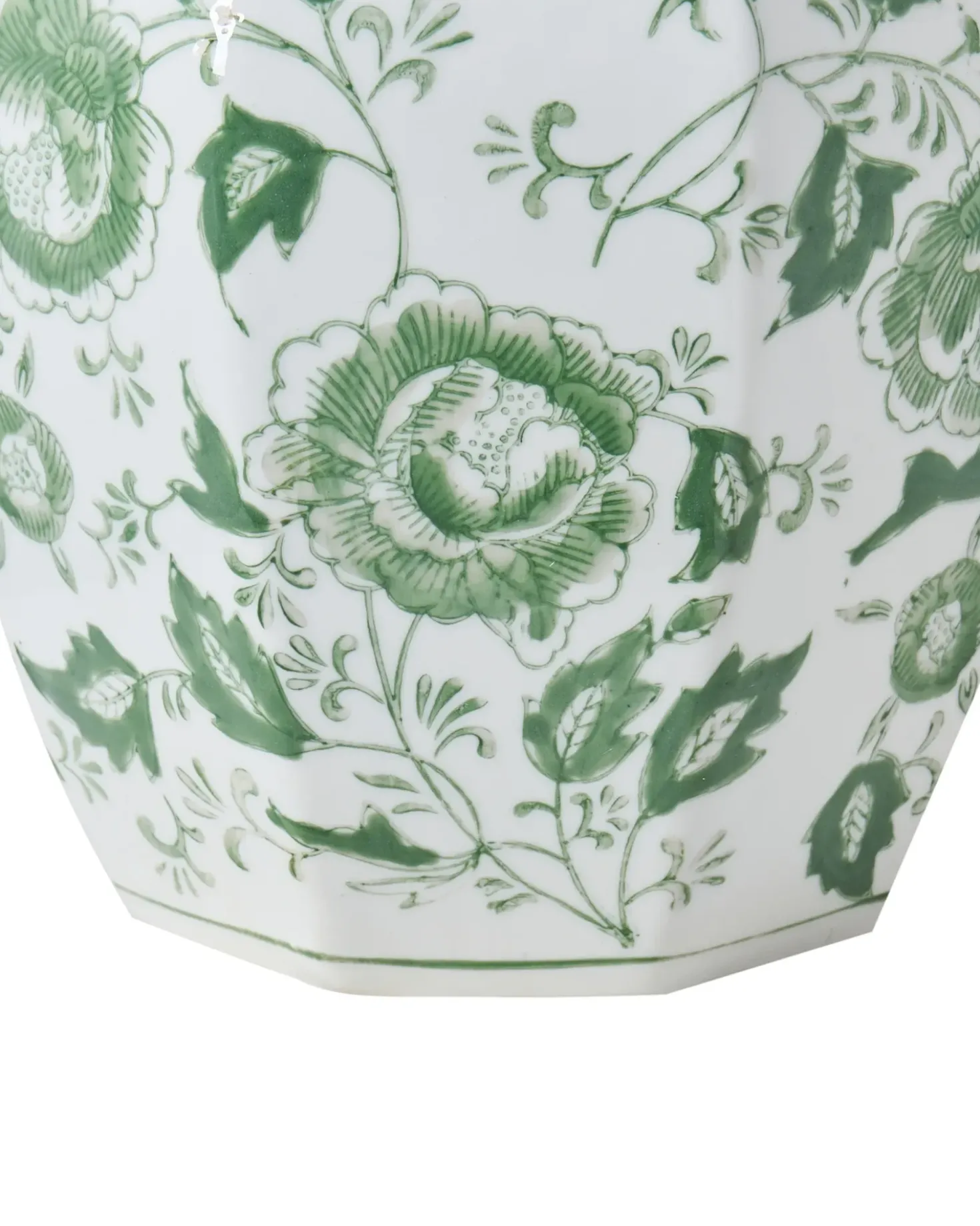 Vaso con coperchio FERROL Porcellana 29 cm Bianco/Verde