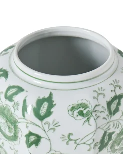 Vaso con coperchio FERROL Porcellana 29 cm Bianco/Verde