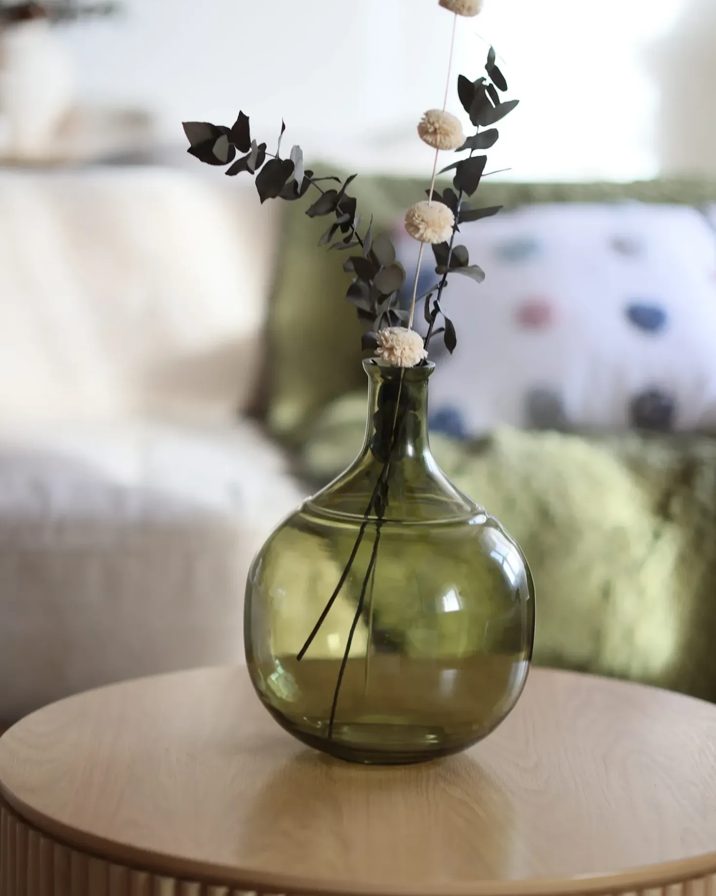 Vaso da fiori ACHAAR Vetro 34 cm Verde oliva