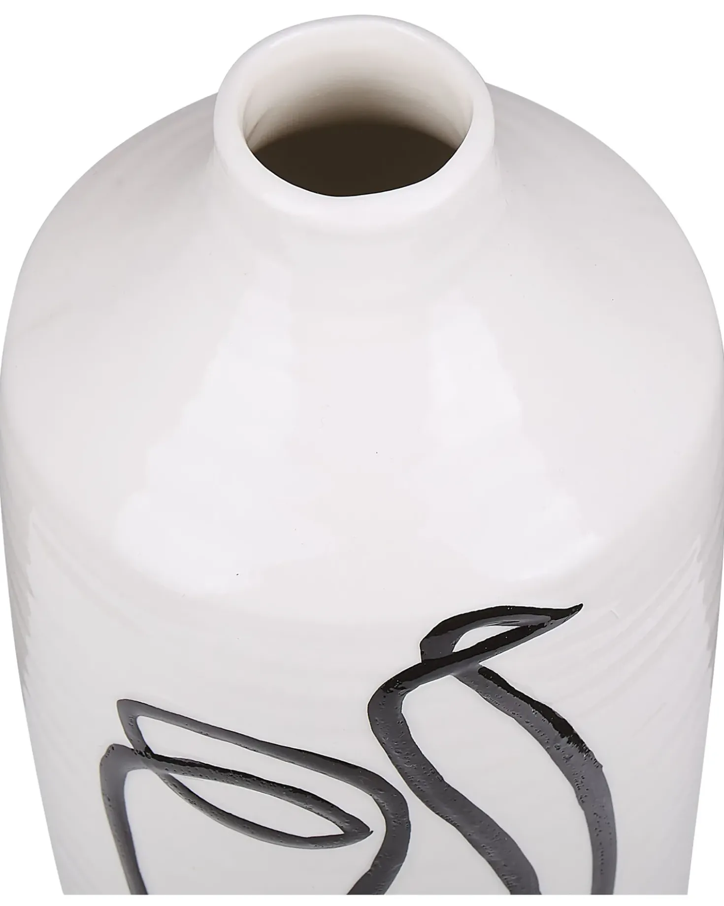 Vaso da fiori AENUS Gres porcellanato 22 cm Bianco