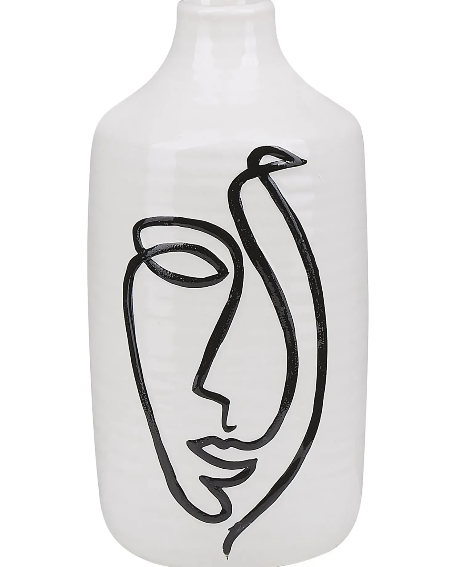 Vaso da fiori AENUS Gres porcellanato 22 cm Bianco