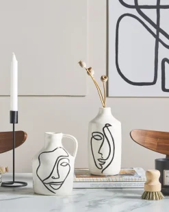 Vaso da fiori AGRINION Gres porcellanato 19 cm Bianco