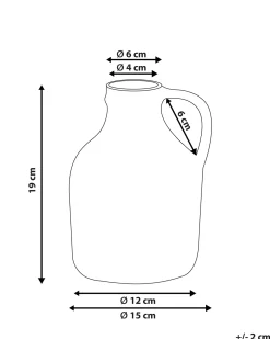 Vaso da fiori AGRINION Gres porcellanato 19 cm Bianco