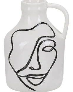 Vaso da fiori AGRINION Gres porcellanato 19 cm Bianco