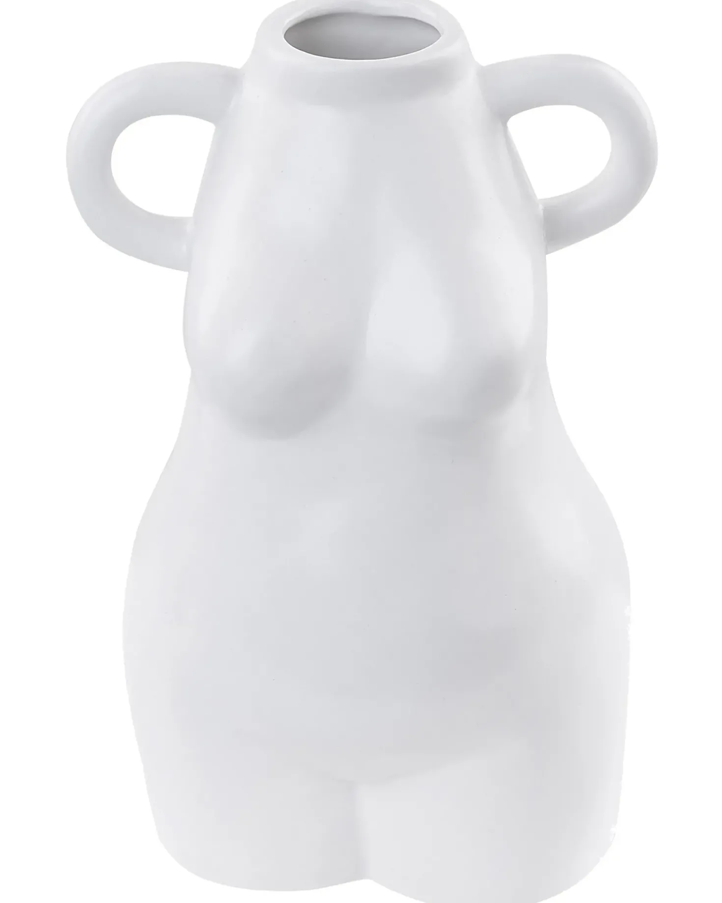 Vaso da fiori AIGIO Ceramica 25 cm Bianco