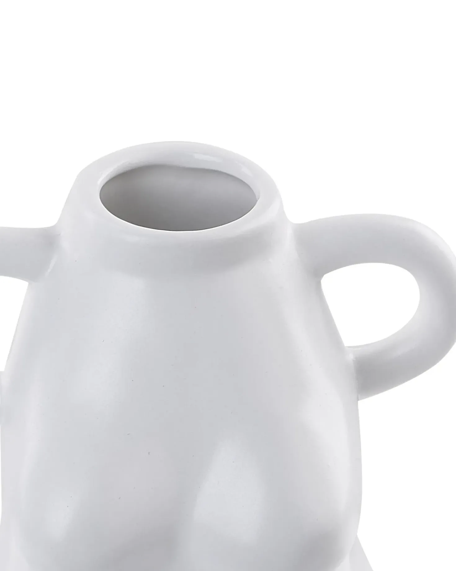Vaso da fiori AIGIO Ceramica 25 cm Bianco