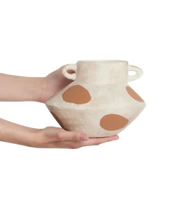Vaso da fiori ALOSIDAE Gres porcellanato 19 cm Beige chiaro