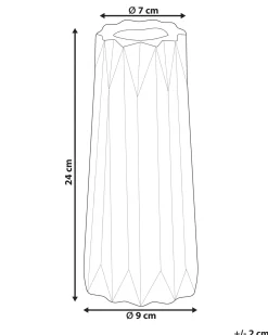 Vaso da fiori AMALIADA Gres porcellanato 24 cm Bianco