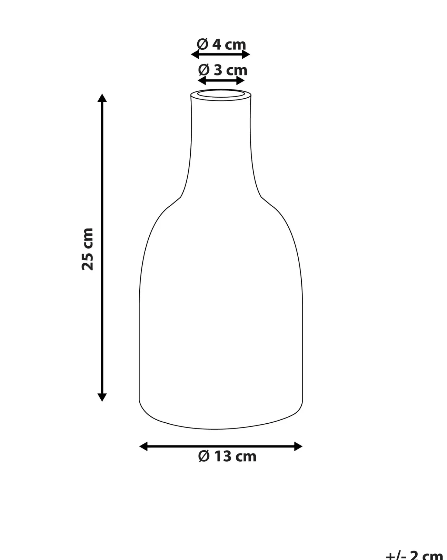 Vaso da fiori ANKON Gres porcellanato 25 cm Bianco