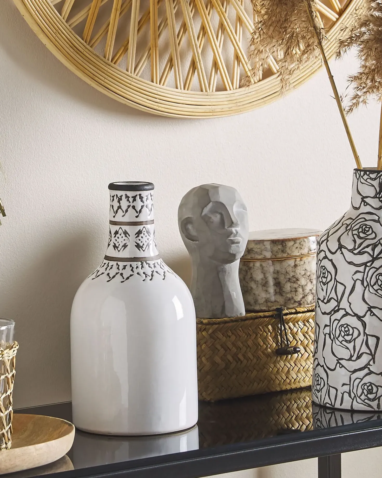 Vaso da fiori ANKON Gres porcellanato 25 cm Bianco
