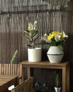 Vaso da fiori ARUNCUS Ceramica 30 cm Beige