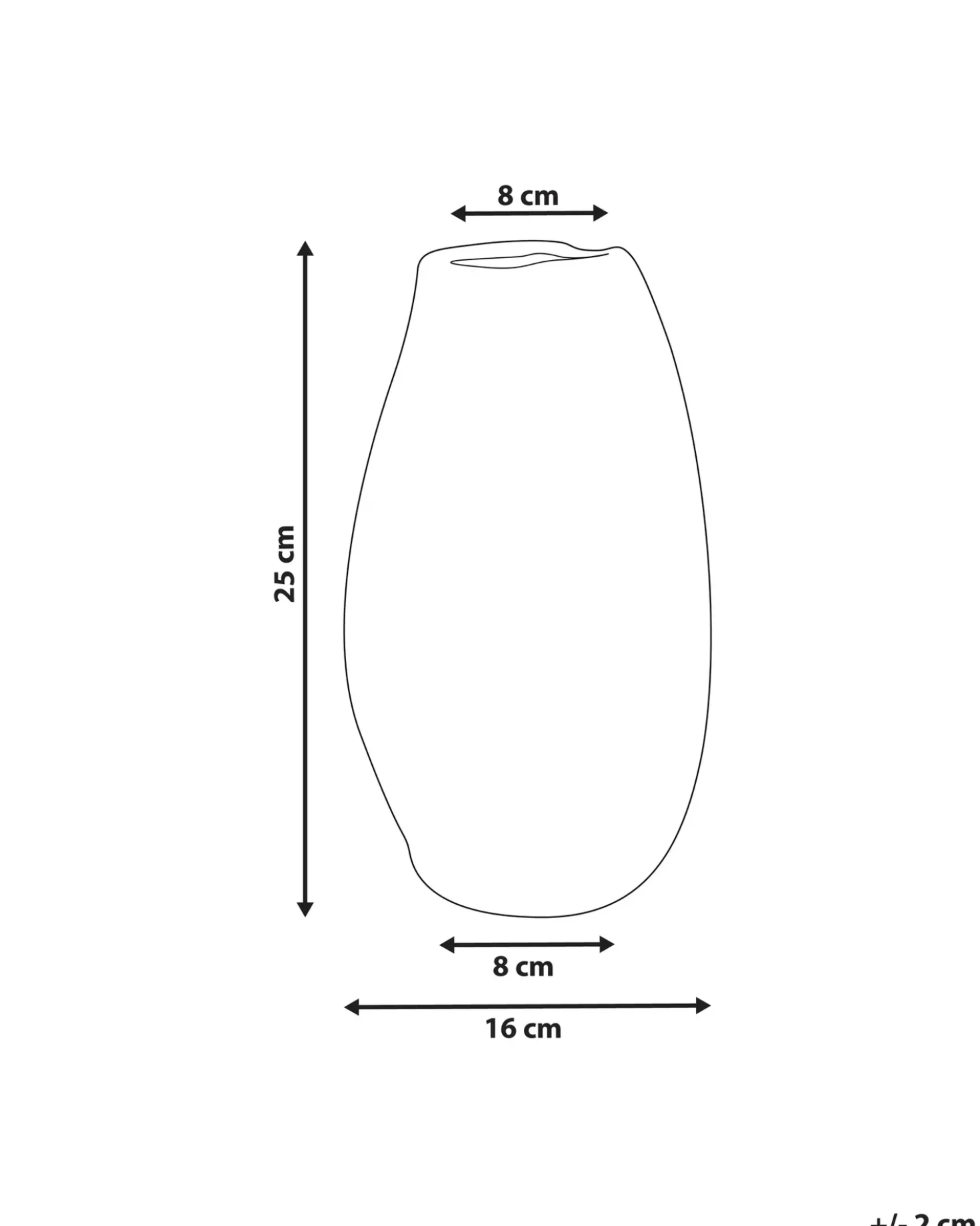Vaso da fiori BATOIDEA Gres porcellanato 25 cm Beige chiaro