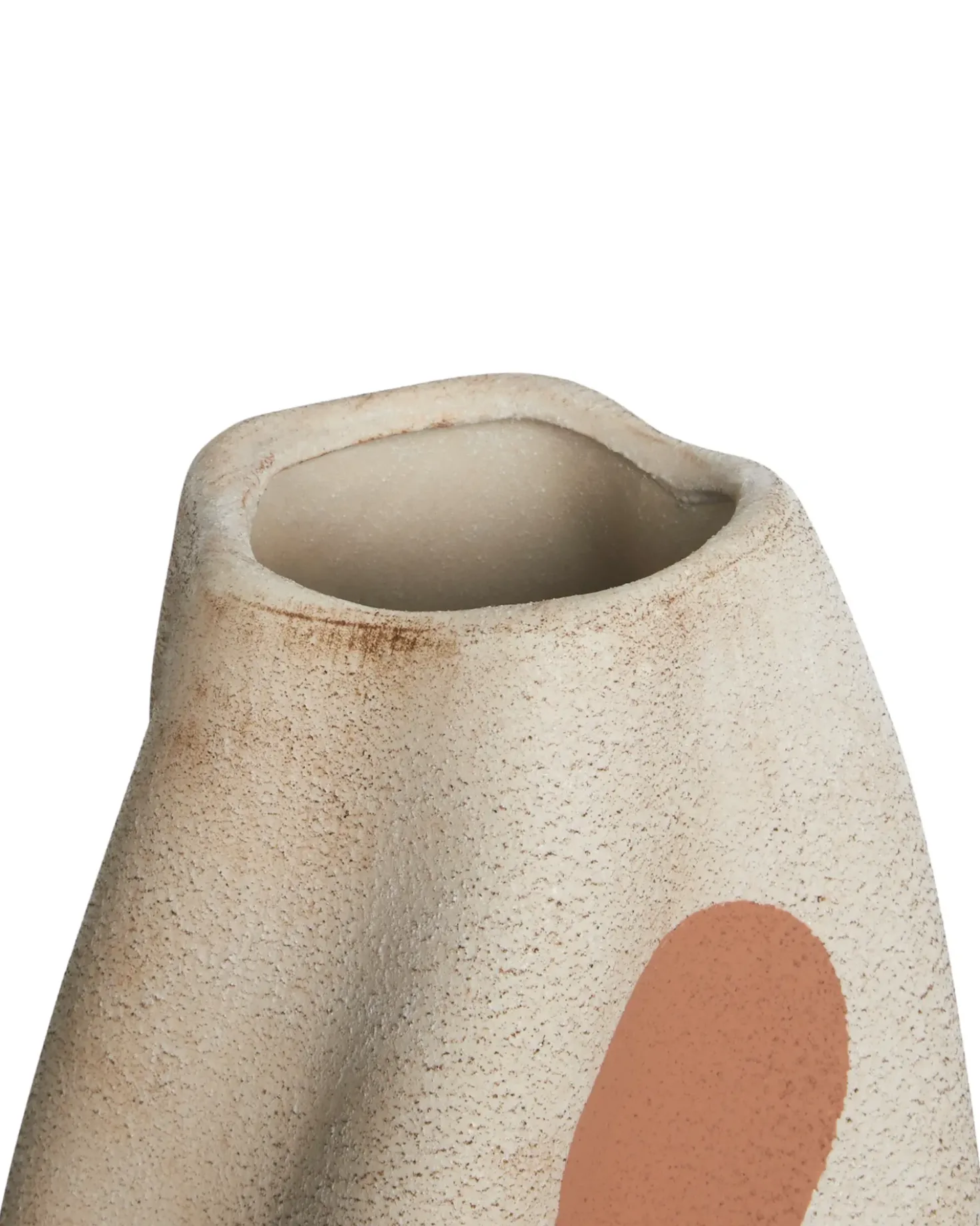 Vaso da fiori BATOIDEA Gres porcellanato 25 cm Beige chiaro