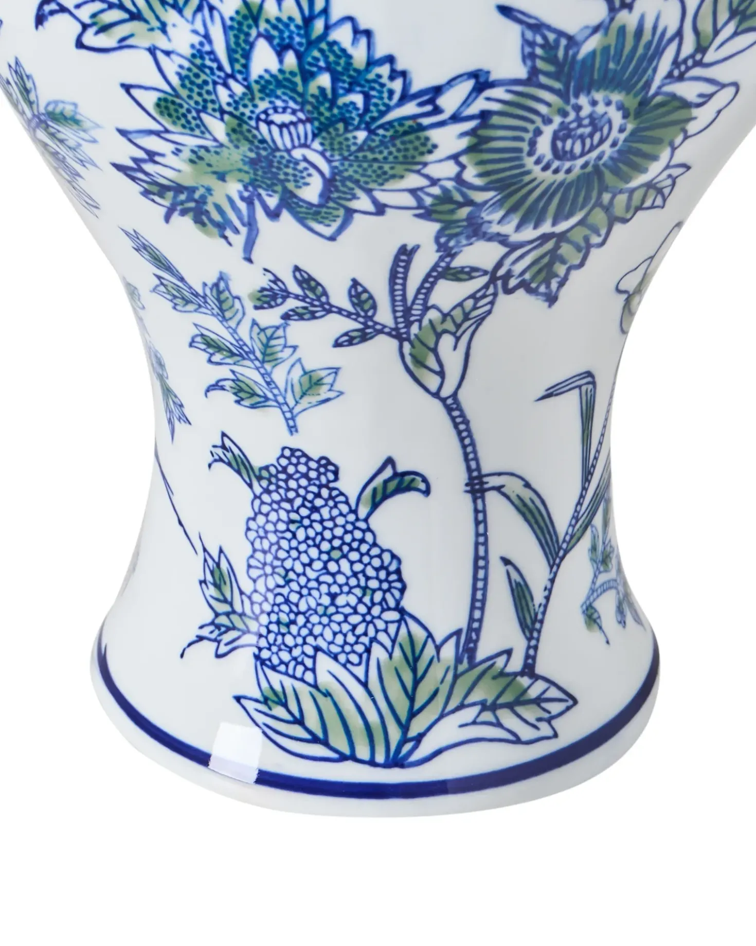 Vaso da fiori BERGA Porcellana 36 cm Bianco/Blu