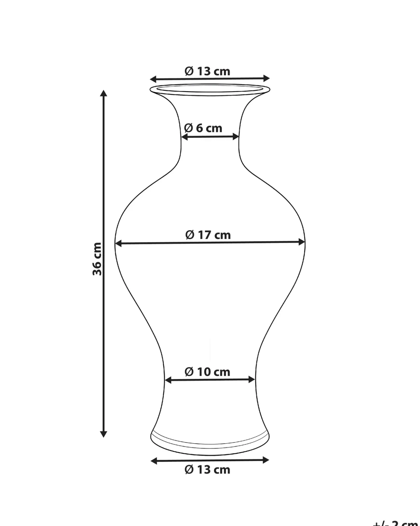 Vaso da fiori BERGA Porcellana 36 cm Bianco/Blu