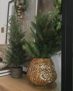 Vaso da fiori BETTA Gres porcellanato 22 cm Marrone