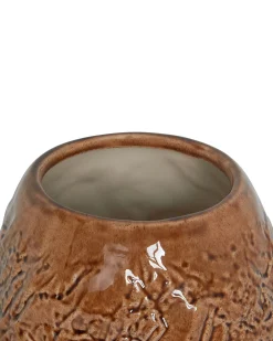 Vaso da fiori BETTA Gres porcellanato 22 cm Marrone