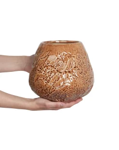 Vaso da fiori BETTA Gres porcellanato 22 cm Marrone