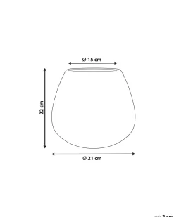 Vaso da fiori BETTA Gres porcellanato 22 cm Marrone