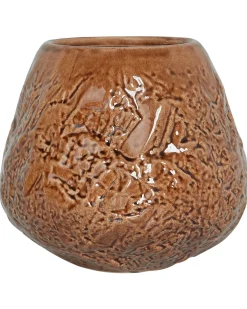 Vaso da fiori BETTA Gres porcellanato 22 cm Marrone