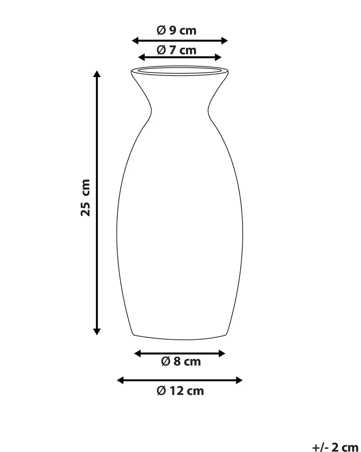 Vaso da fiori CHALCIS Gres porcellanato 25 cm Blu