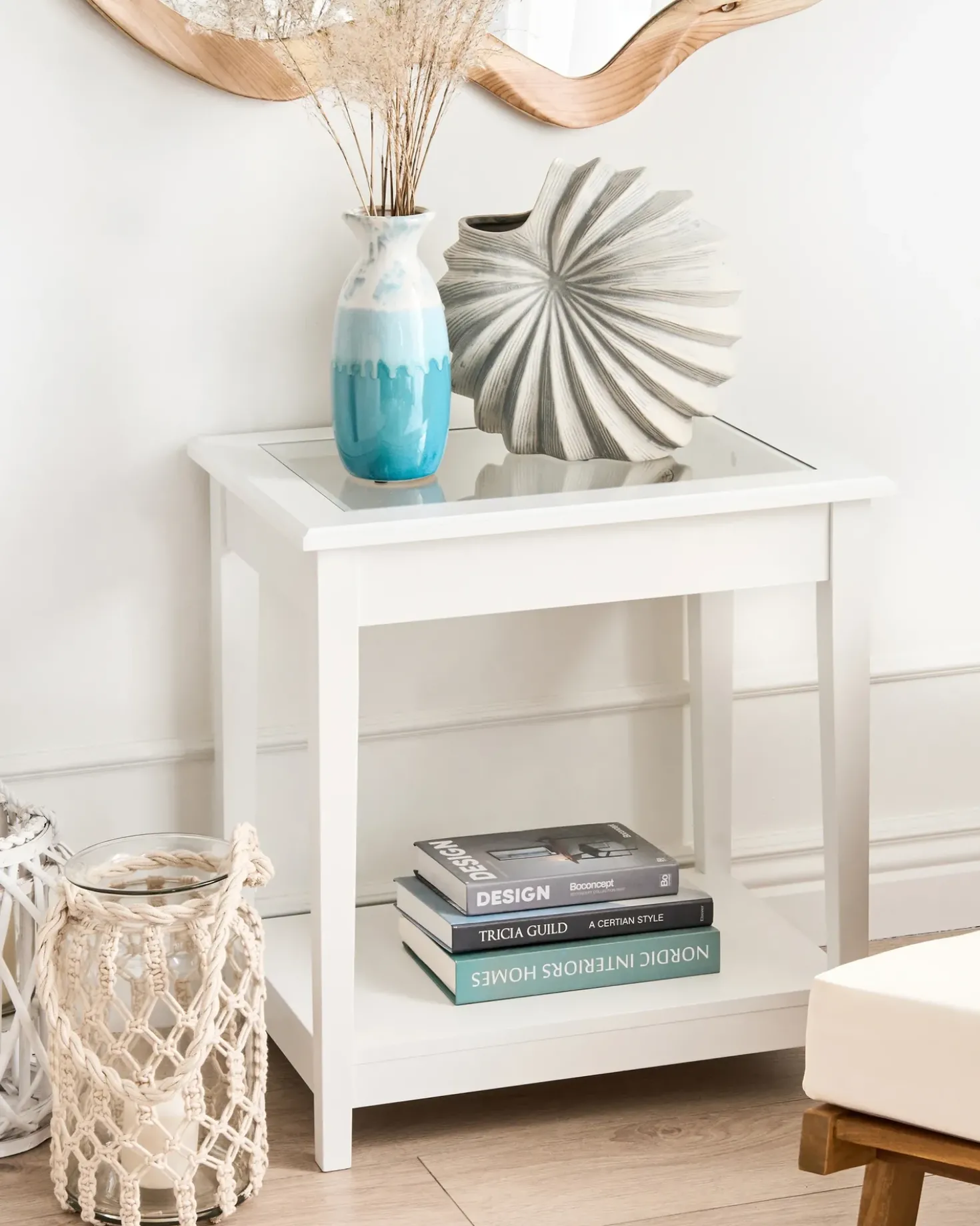 Vaso da fiori CHALCIS Gres porcellanato 25 cm Blu