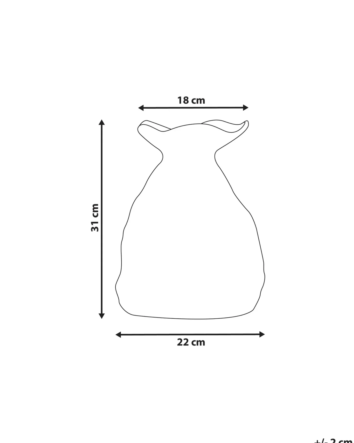 Vaso da fiori COONTAIL Gres porcellanato 31 cm Nero