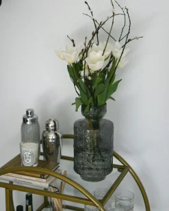 Vaso da fiori DIKELLA Vetro 33 cm Grigio